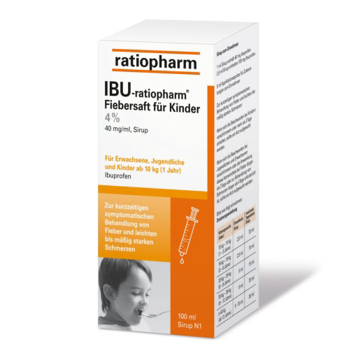 IBU-RATIOPHARM Fiebersaft für Kinder 40 mg/ml