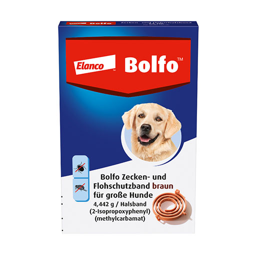 BOLFO Flohschutzband braun f.große Hunde