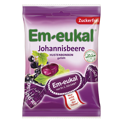 EM-EUKAL Bonbons Johannisbeere gefüllt zuckerfei