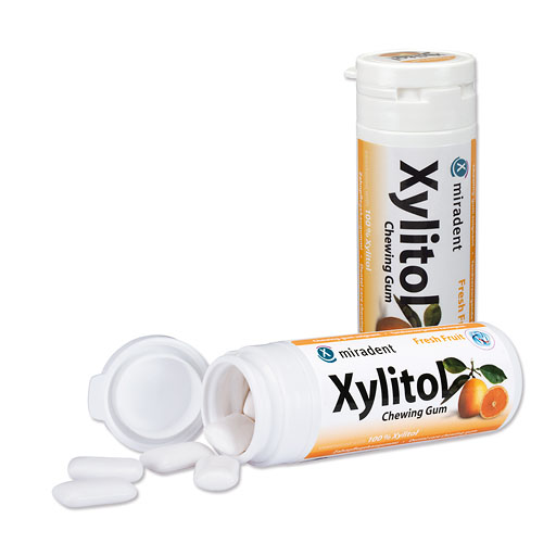 MIRADENT Xylitol Chewing Gum Frucht