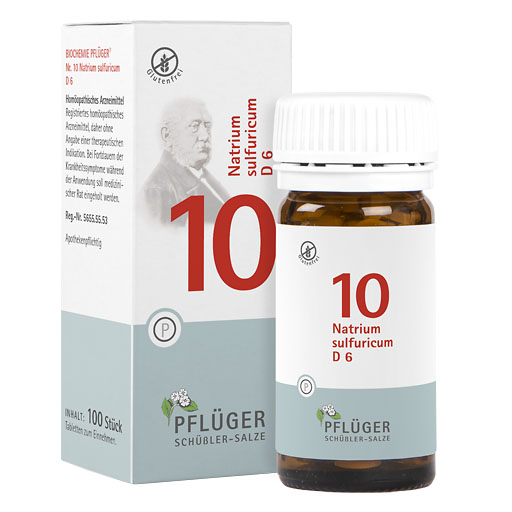 BIOCHEMIE Pflüger 10 Natrium sulfuricum D 6 Tabl.