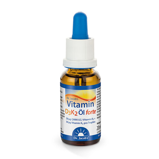 VITAMIN D3K2 Öl forte 2000 I.E. D3+K2 Dr.Jacob's