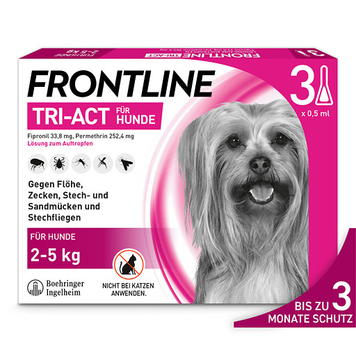 FRONTLINE Tri-Act Lsg.z.Auftropfen f.Hunde 2-5 kg