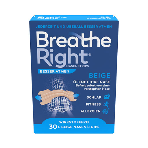 BESSER Atmen Breathe Right Nasenpfl.groß beige