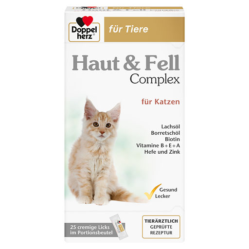 DOPPELHERZ für Tiere Haut&Fell Compl.Port.B.f.Kat.