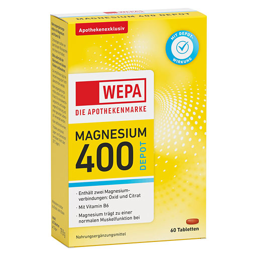 WEPA Magnesium 400 DEPOT+B6 Tabletten