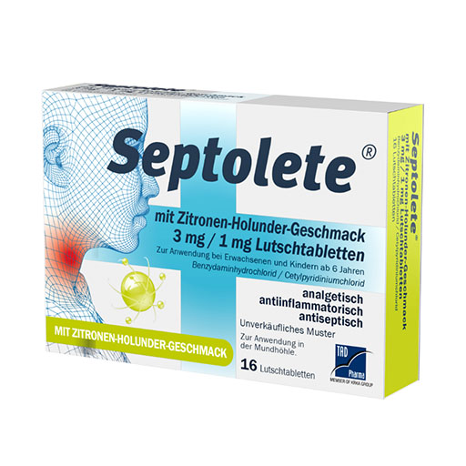 SEPTOLETE m.Zitronen-Holunder-Geschm.3mg/1mg Lut.-T.